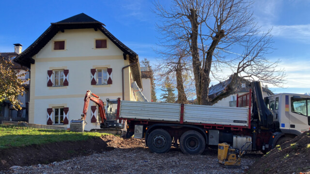 Die Baustellenzufahrt funktioniert einwandfrei. 2022-11-08_08-45-42